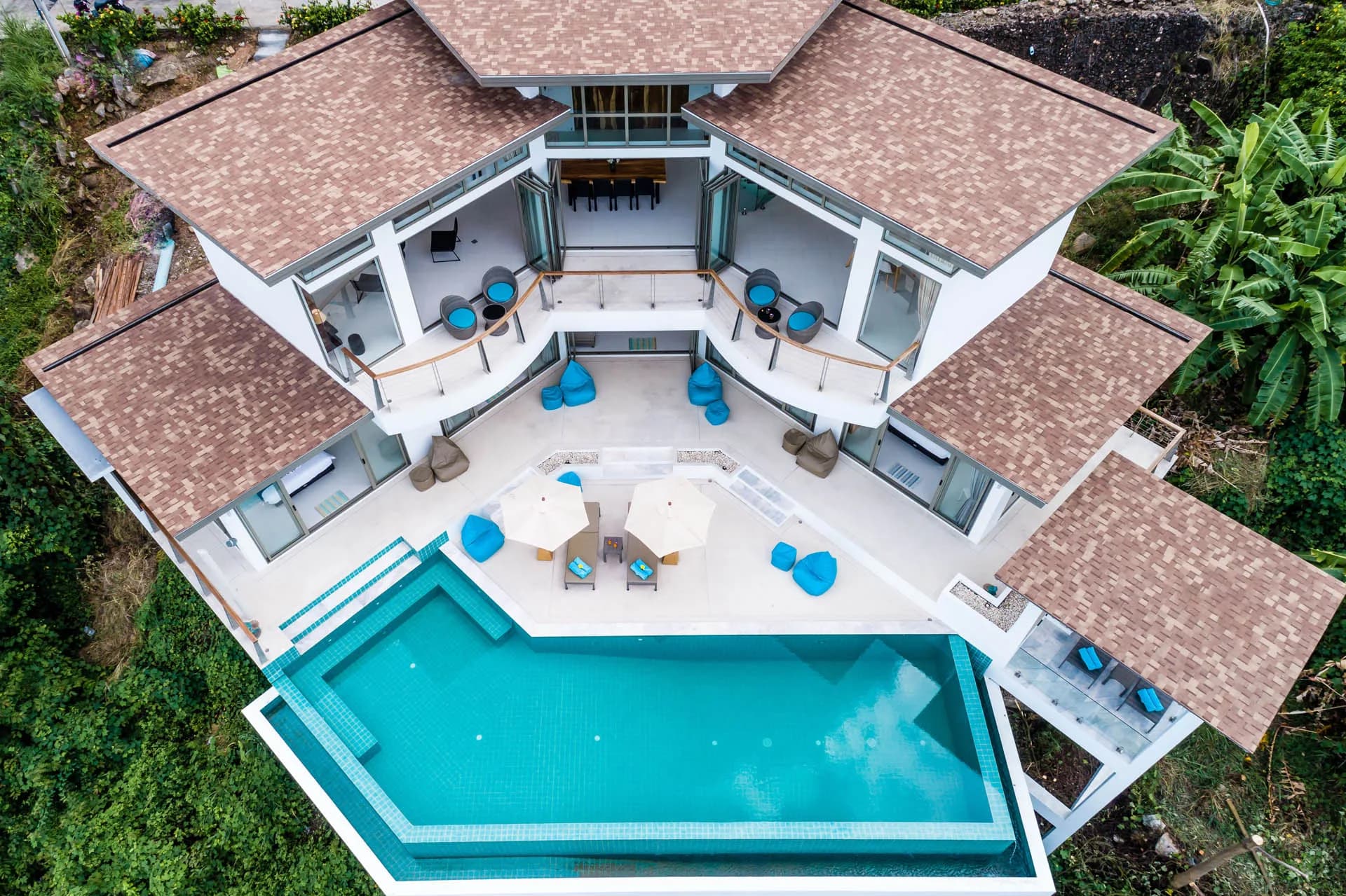 Spacious 5 bedroom villa with total privacy and ‘WOW’ panoramic sea views in Bophut-VIL0086 — vue 1