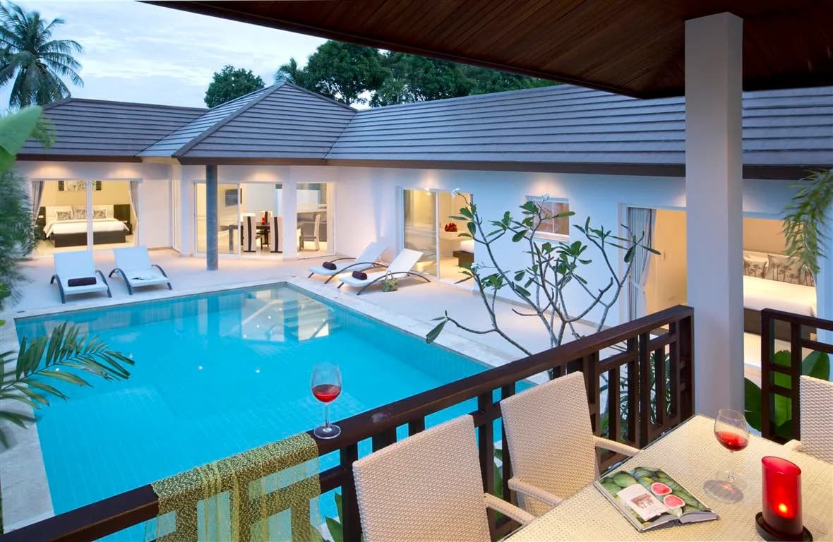 3 bedroom villa with a private pool in a secured residence a short walk from Choeng Mon beach-VIL0100 — vue 1
