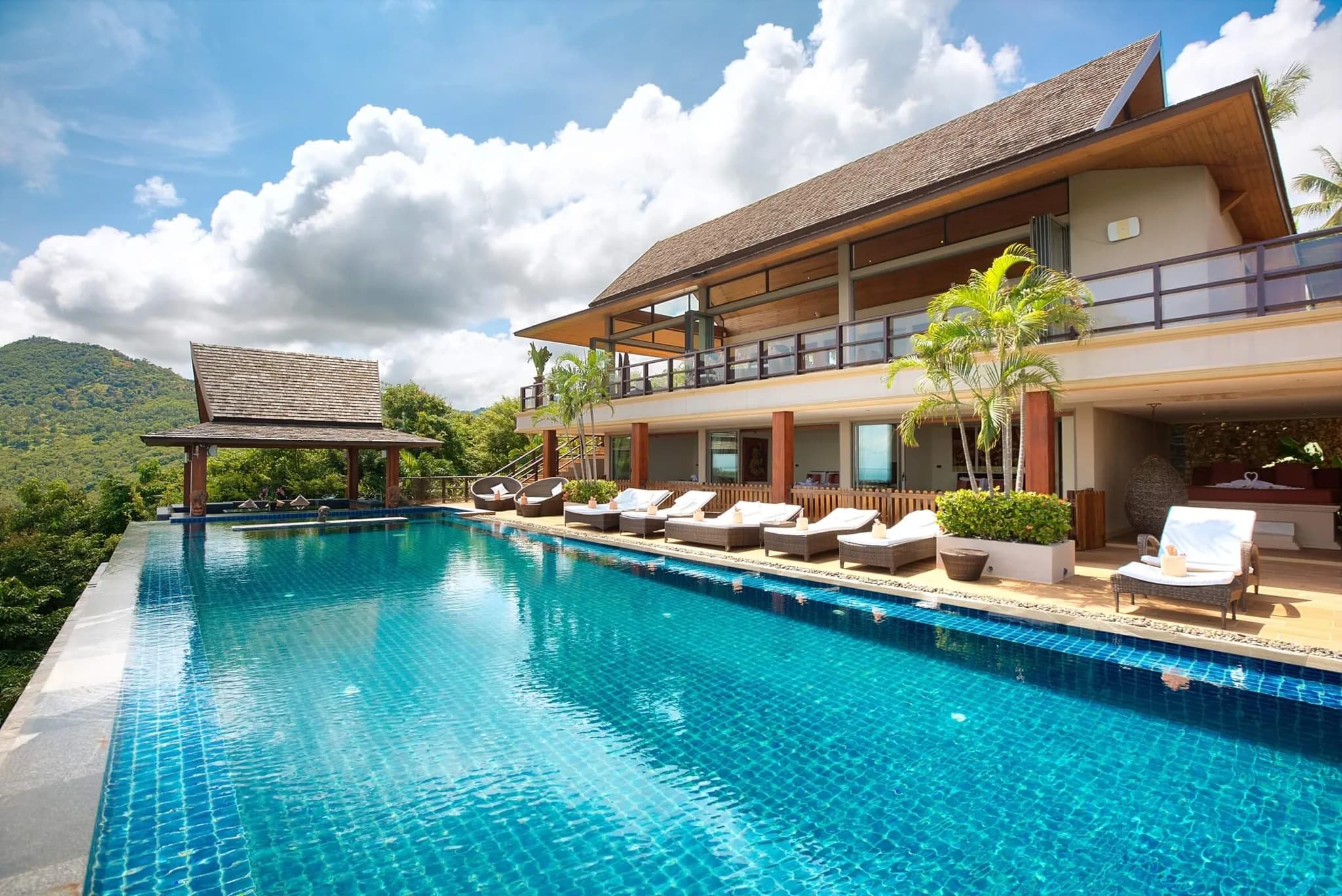 Splendor 5 bedroom villa with spectacular sea views in the hills of Bophut-VIL0107 — vue 1