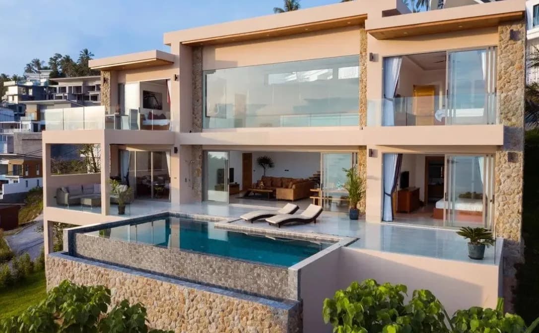 Splendid 4 bedroom villa with a private pool and wow sea views in the hills of Chaweng Noi – VIL0243 — vue 1