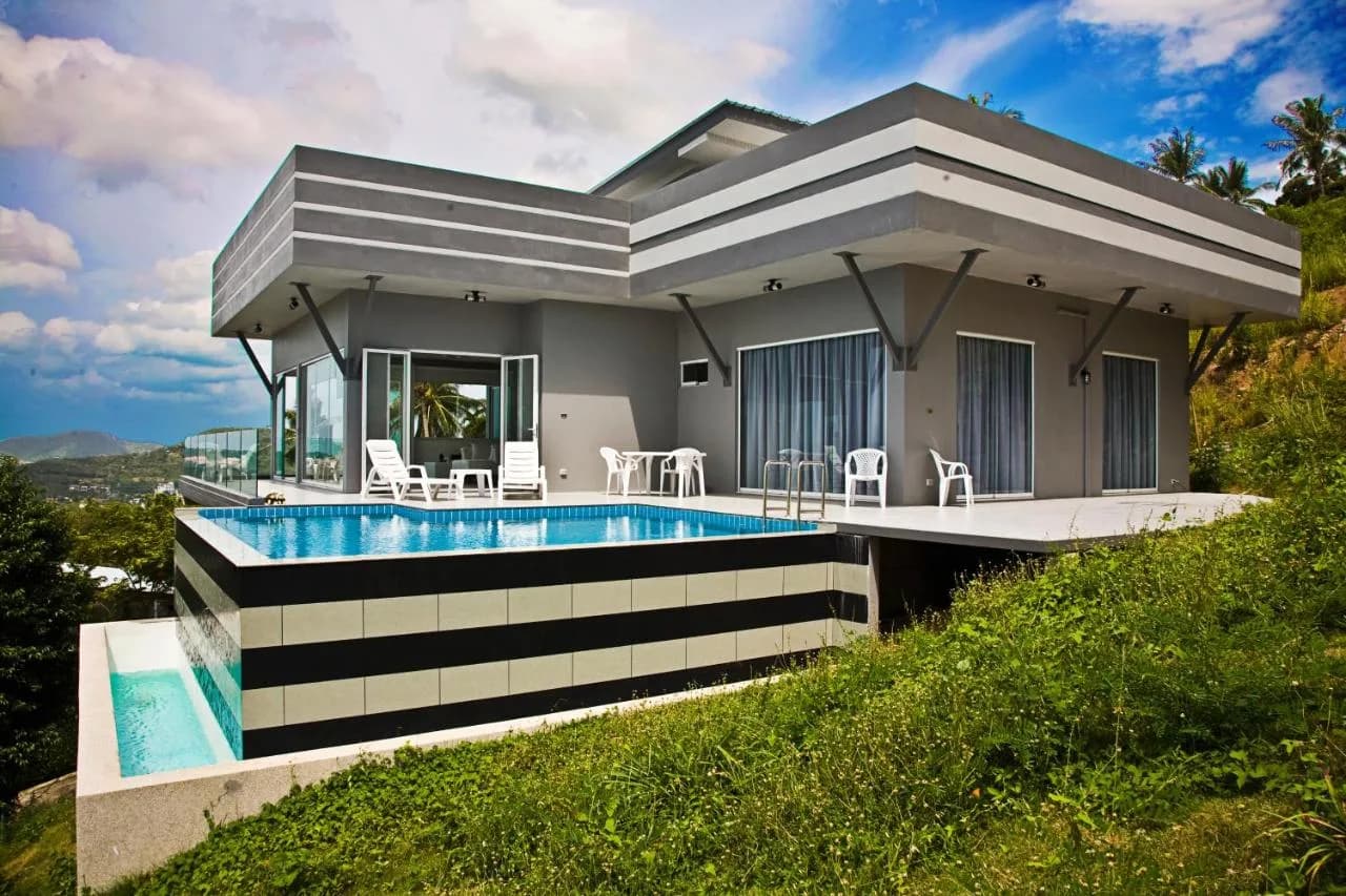 villa with 3 bedrooms, sea view and a private pool in Bophut – VIL0257 — vue 1