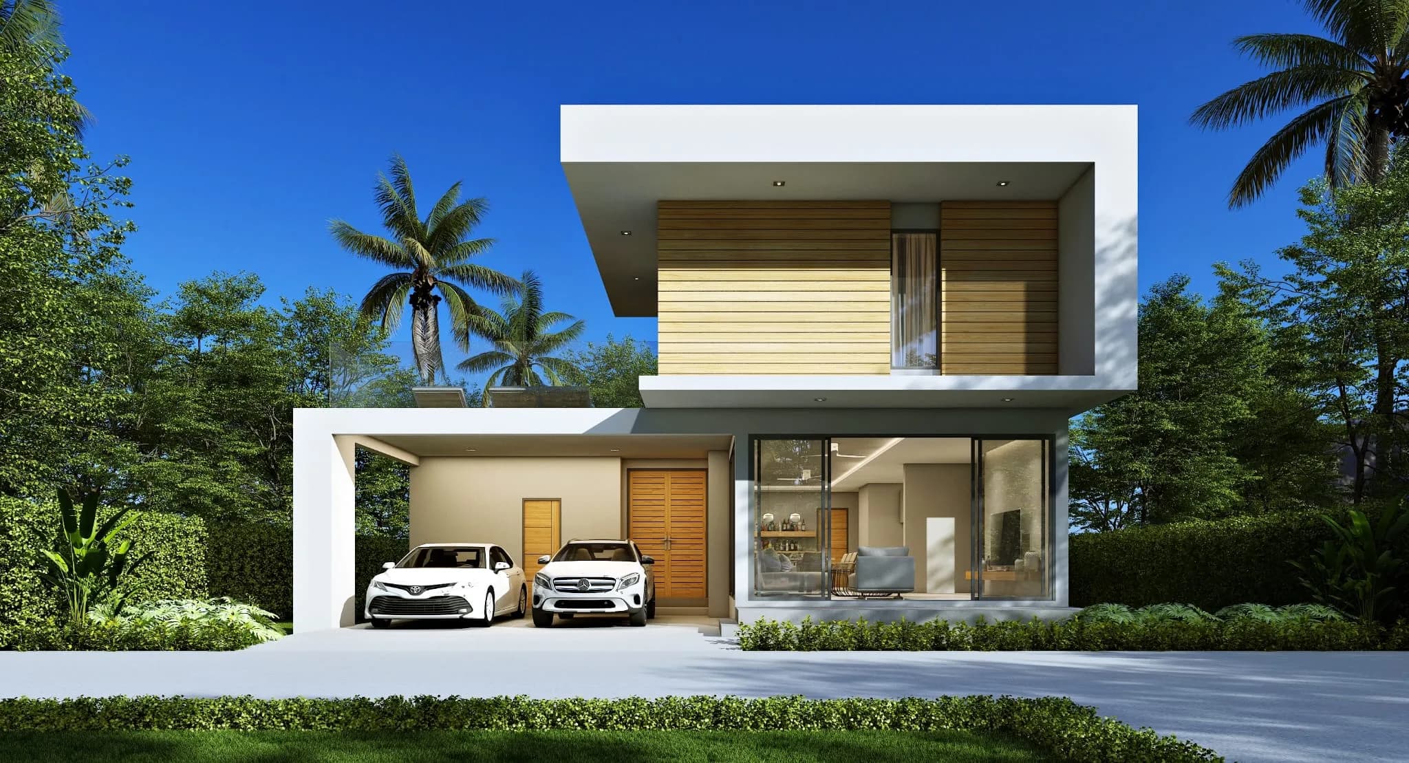 Modern affordable 3 bedroom villas in popular Bophut area – VIL0259 — vue 1