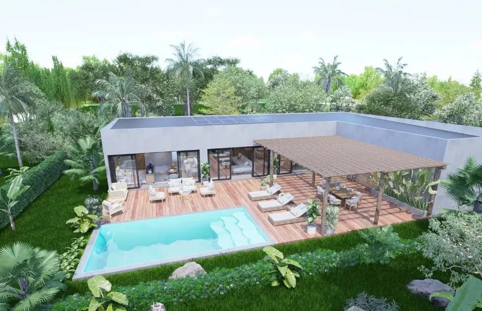 Modern tropical 3 bedroom villas with big garden in Bophut area – VIL0280 — view 1