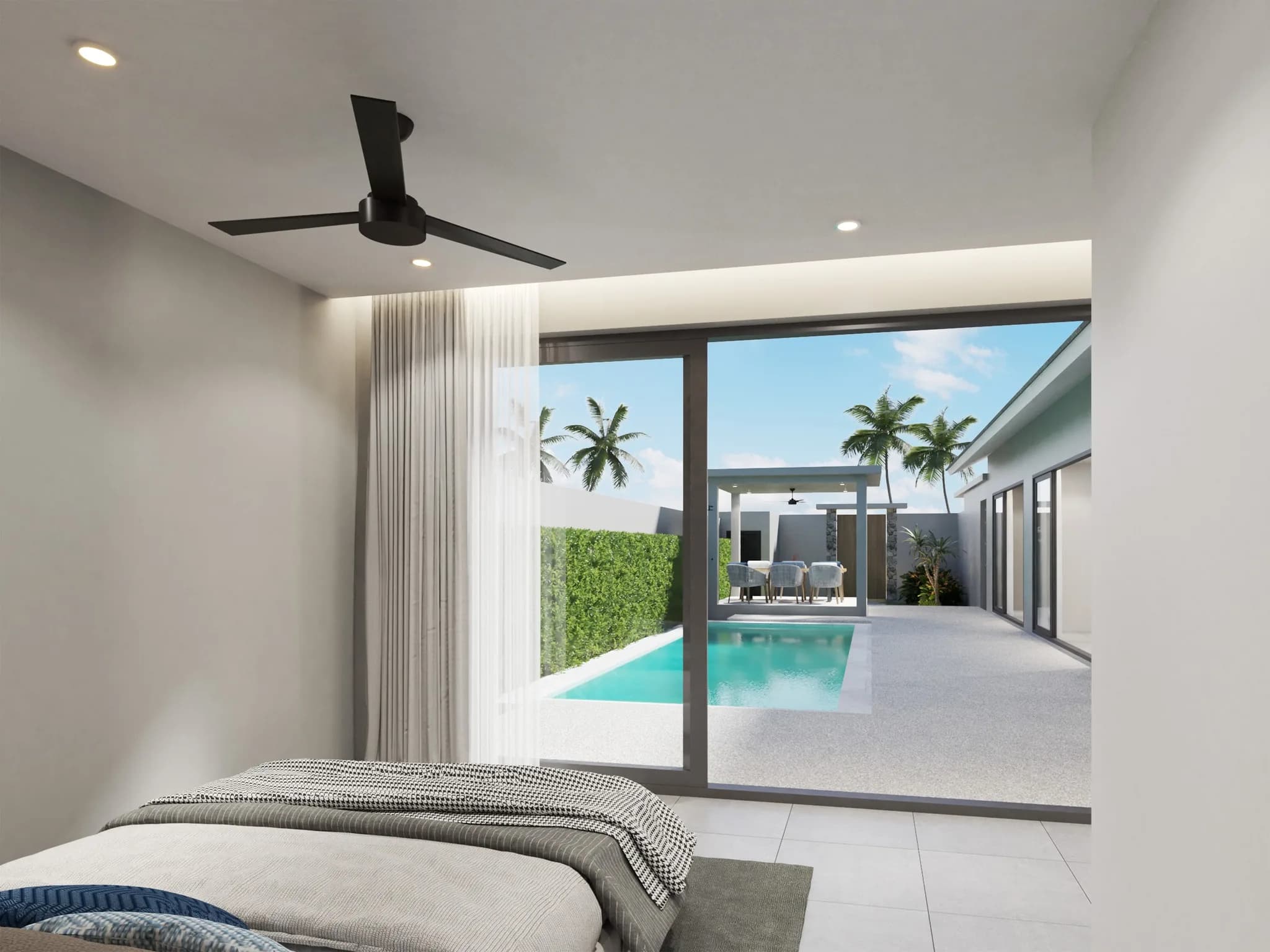 Garden view private pool villas with 3 bedroom in Bophut – VIL0284 — vue 1