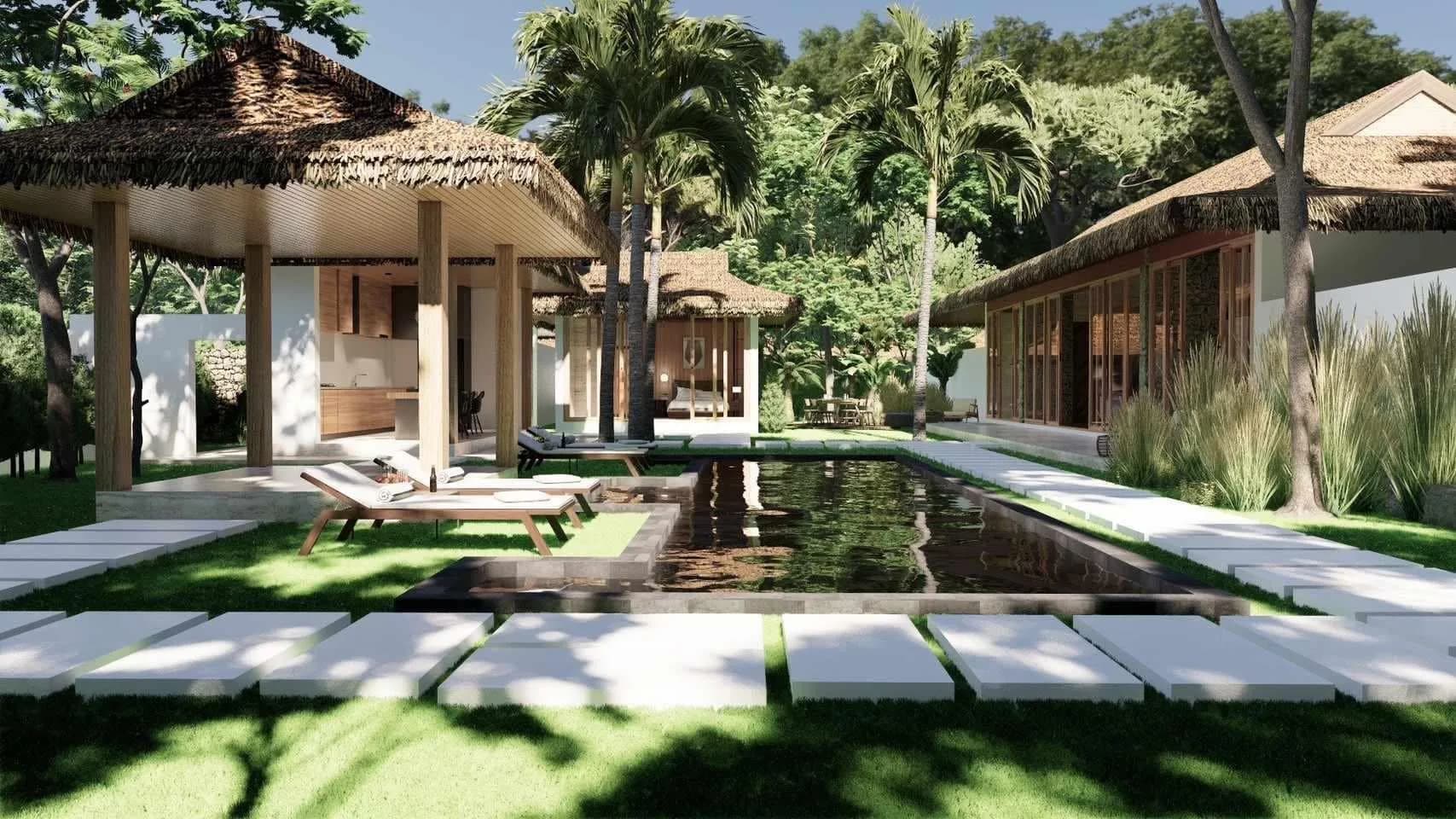 Bali style spacious 3 bedroom villa with a private pool on a large plot in Lipa Noi – VIL0356 — vue 1