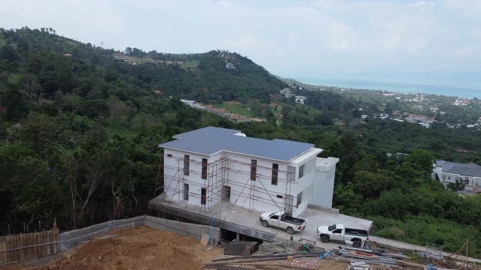 80% completed 5 bedroom sea view villa in prime Bophut area – VIL0397 — vignette 2