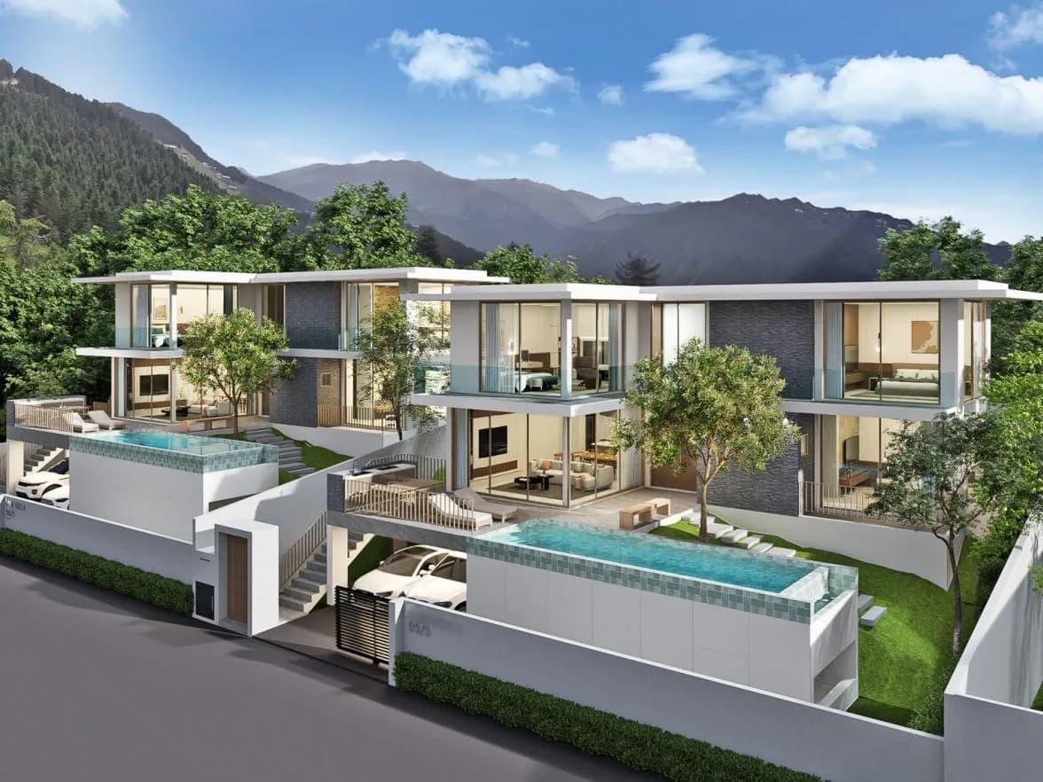 3 bedroom villa with a mountain and partial sea view in Chaweng Noi – VIL0431 — view 1