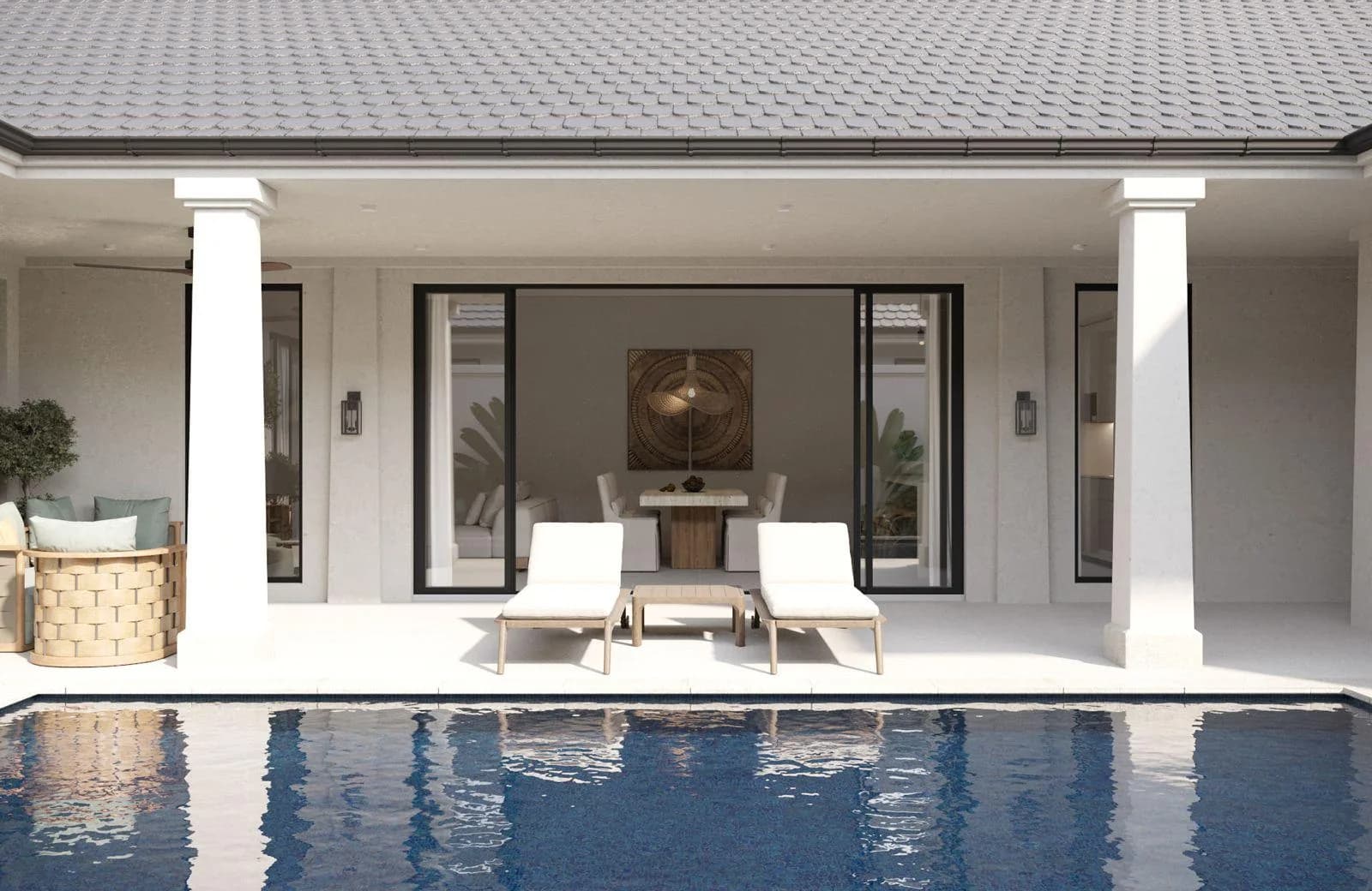 Last plot for sale in phase 1 – Bali style 3 bedroom villa with a private pool within 300 m walk from the beach – VIL0455 — vue 1