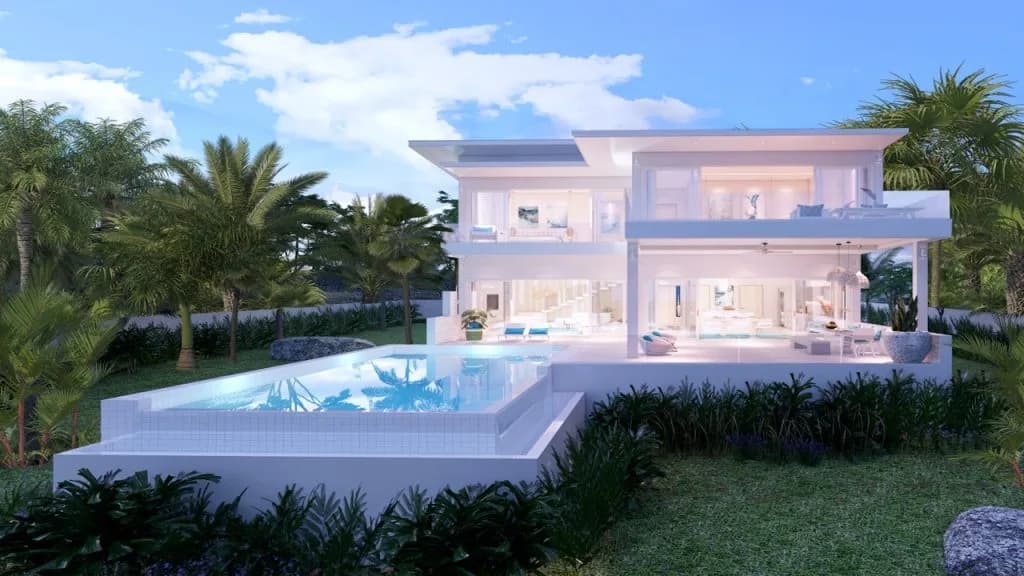 high quality 3/4 bedroom villas with sea views and views over Big Buddha in Plai Laem – VIL0462 — vue 1
