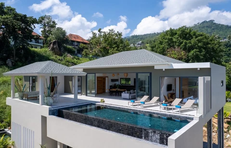 Newly built modern 4 bedroom villa with a partial sea view a short walk from Chaweng Noi beach – VIL0474 — vignette 2