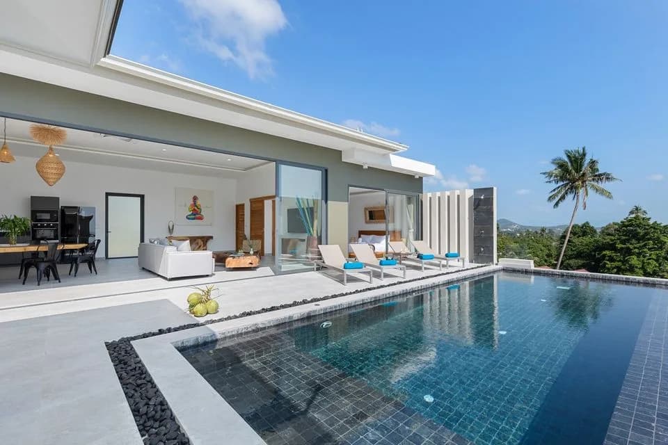 Newly built modern 4 bedroom villa with a partial sea view a short walk from Chaweng Noi beach – VIL0474 — vignette 6