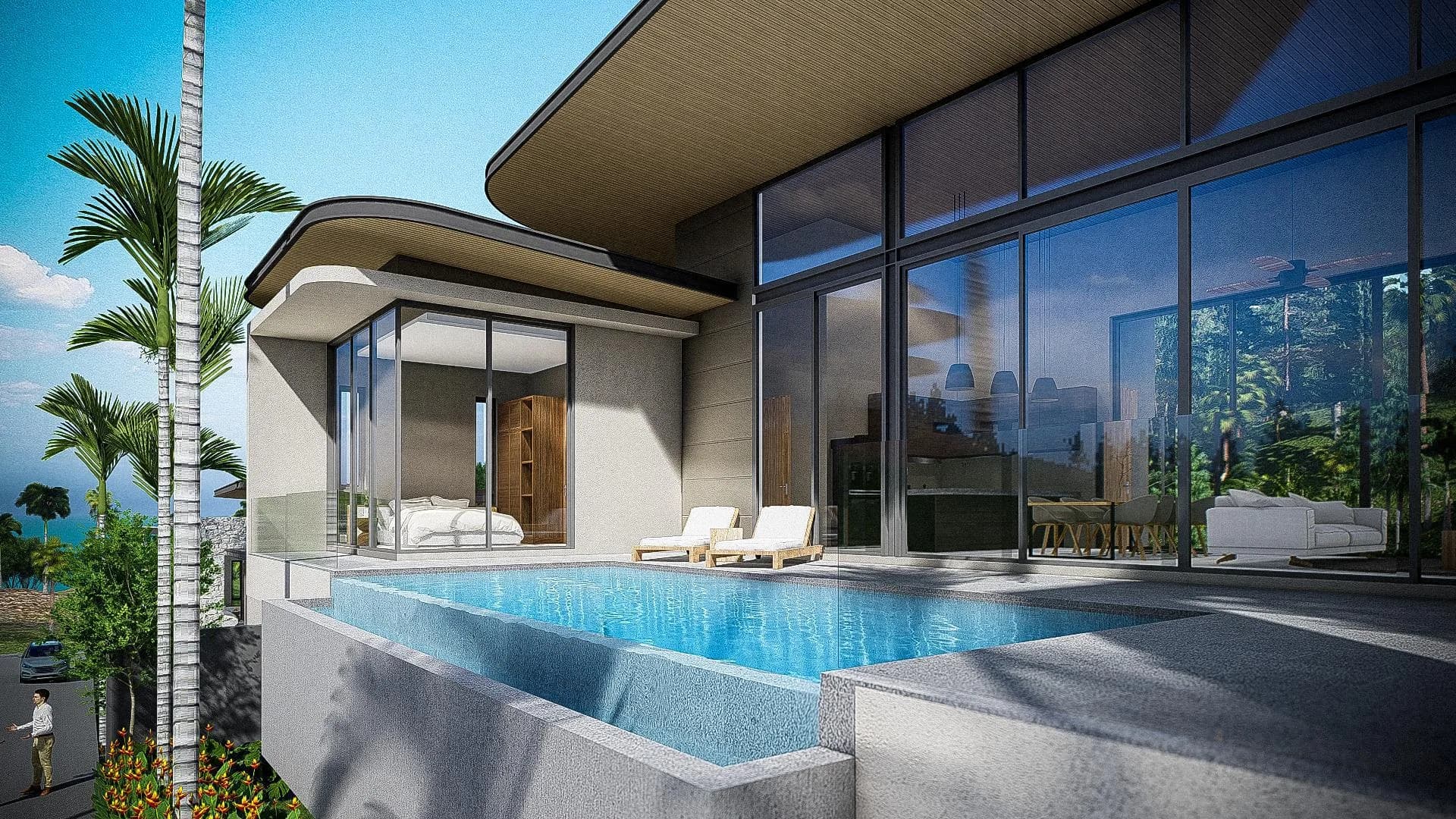 3 Bedroom villas with a private pool in Maenam area – VIL0517 — vue 1
