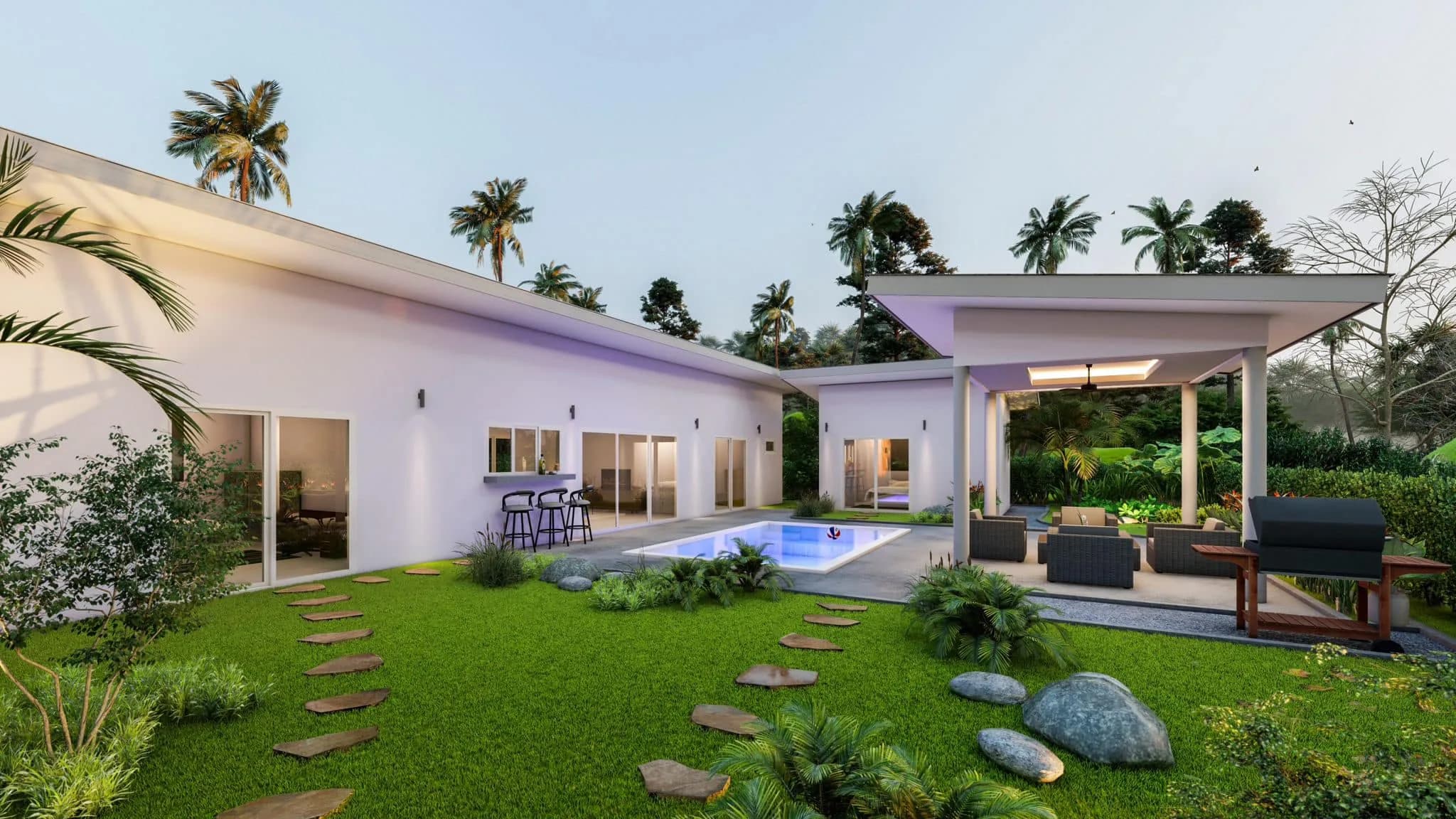 3 Bedroom garden pool villas for sale in Lamai – VIL0552 — vignette 5