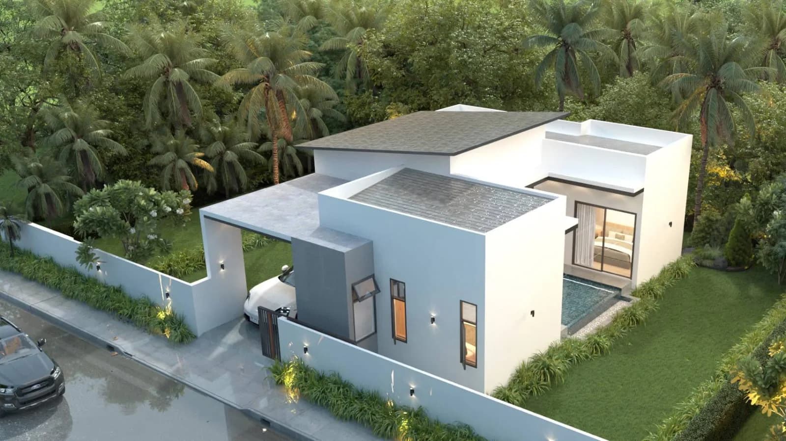 Affordable 2 bedroom villas with a pool in Maenam – VIL0587 — vue 1