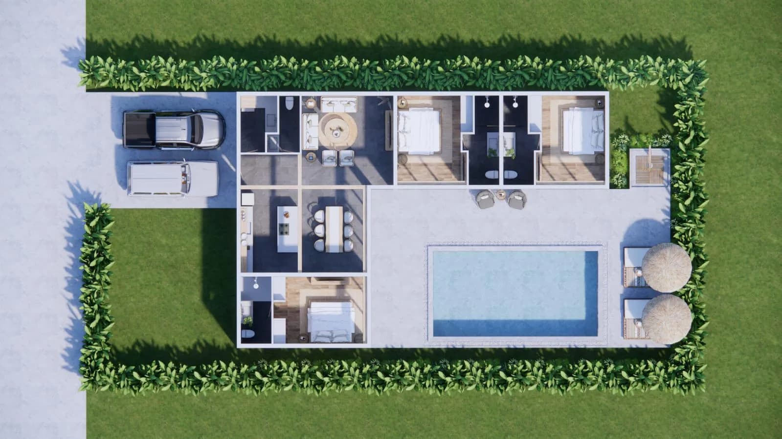 3 Bedroom villas in a charming Bali style 3 minute drive to 2 beaches – VIL0631 — vignette 5