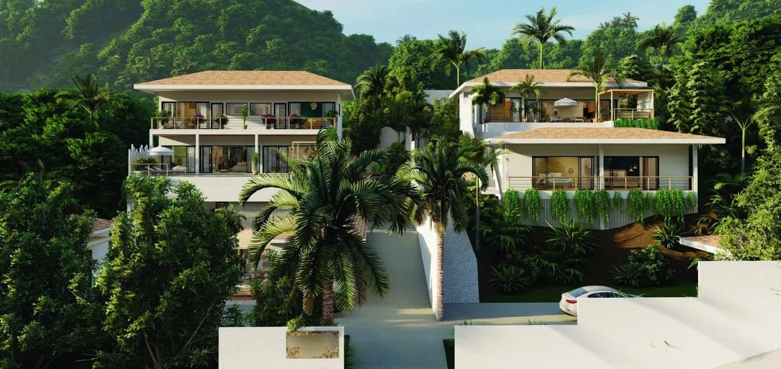4 Bedroom villa with a a panoramic sea view to 180 degree and a private pool in Bophut hills – VIL0638 — vue 1