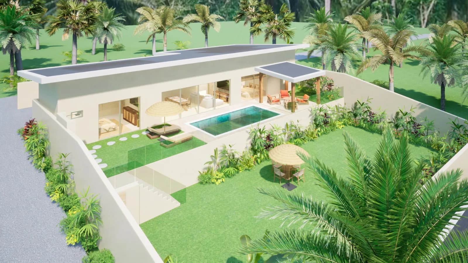 3 Bedroom villas with a private pool and a big garden in Maenam area – VIL0644 — vue 1