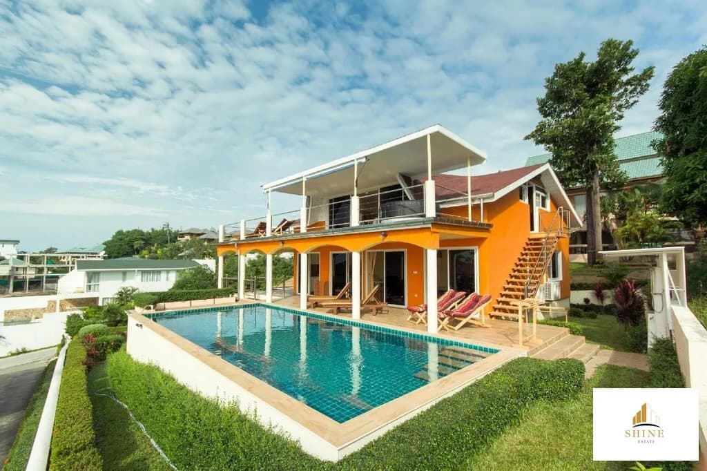 3 bedroom sea view villa with a big garden and easy access In Plai Laem-VIL0013 — vue 1