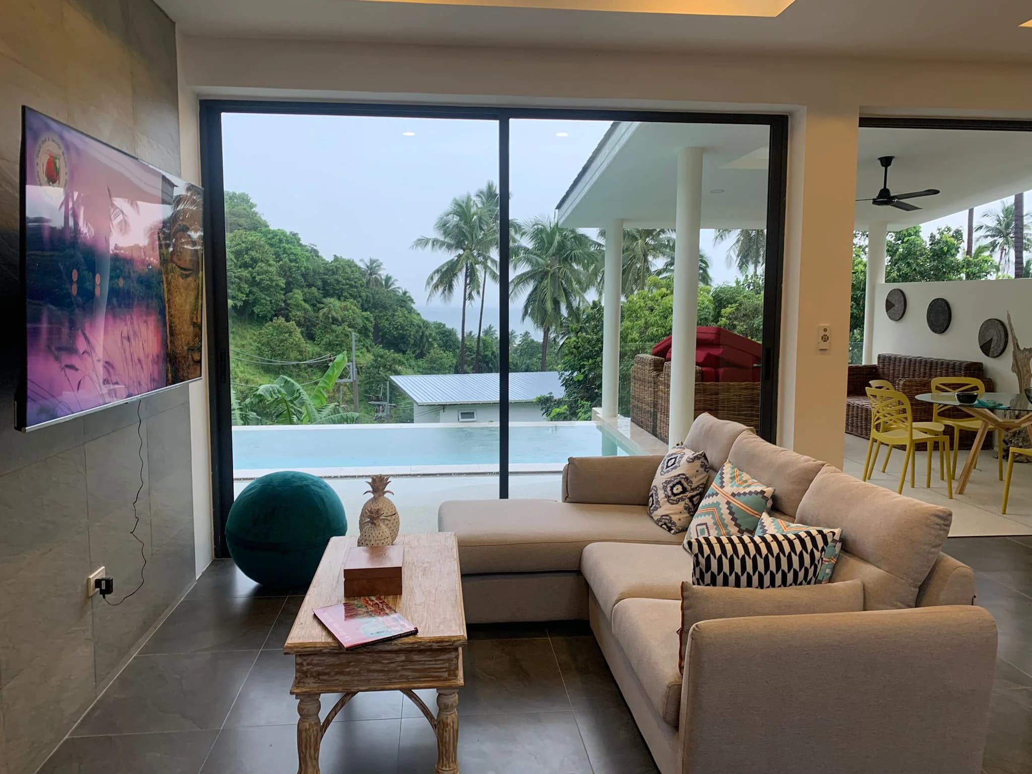 3 bedroom villa with a private pool and sea views in the residence in Lamai-VIL0022 — vue 1