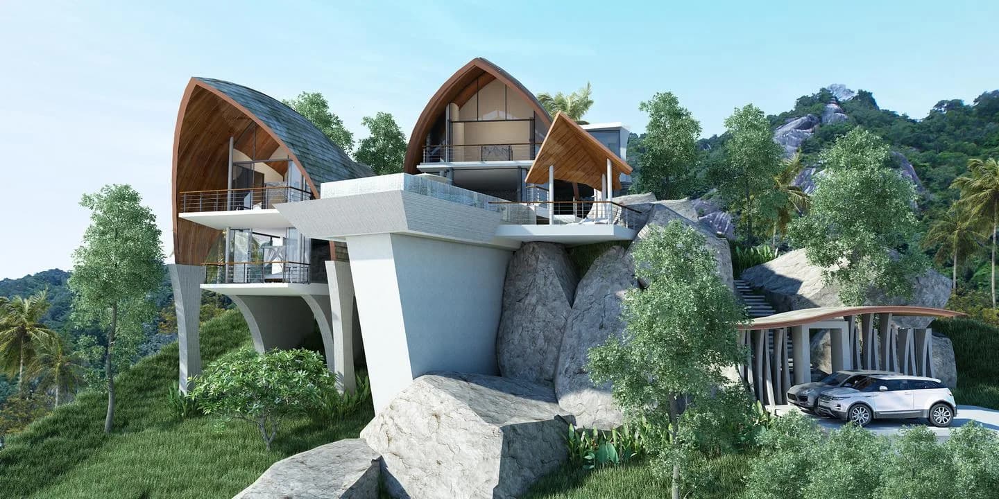 New luxury off plan 3 bedroom villa with stunning sea views designed by award winning team in the unspoiled area of Laem Set-VIL0041 — vue 1