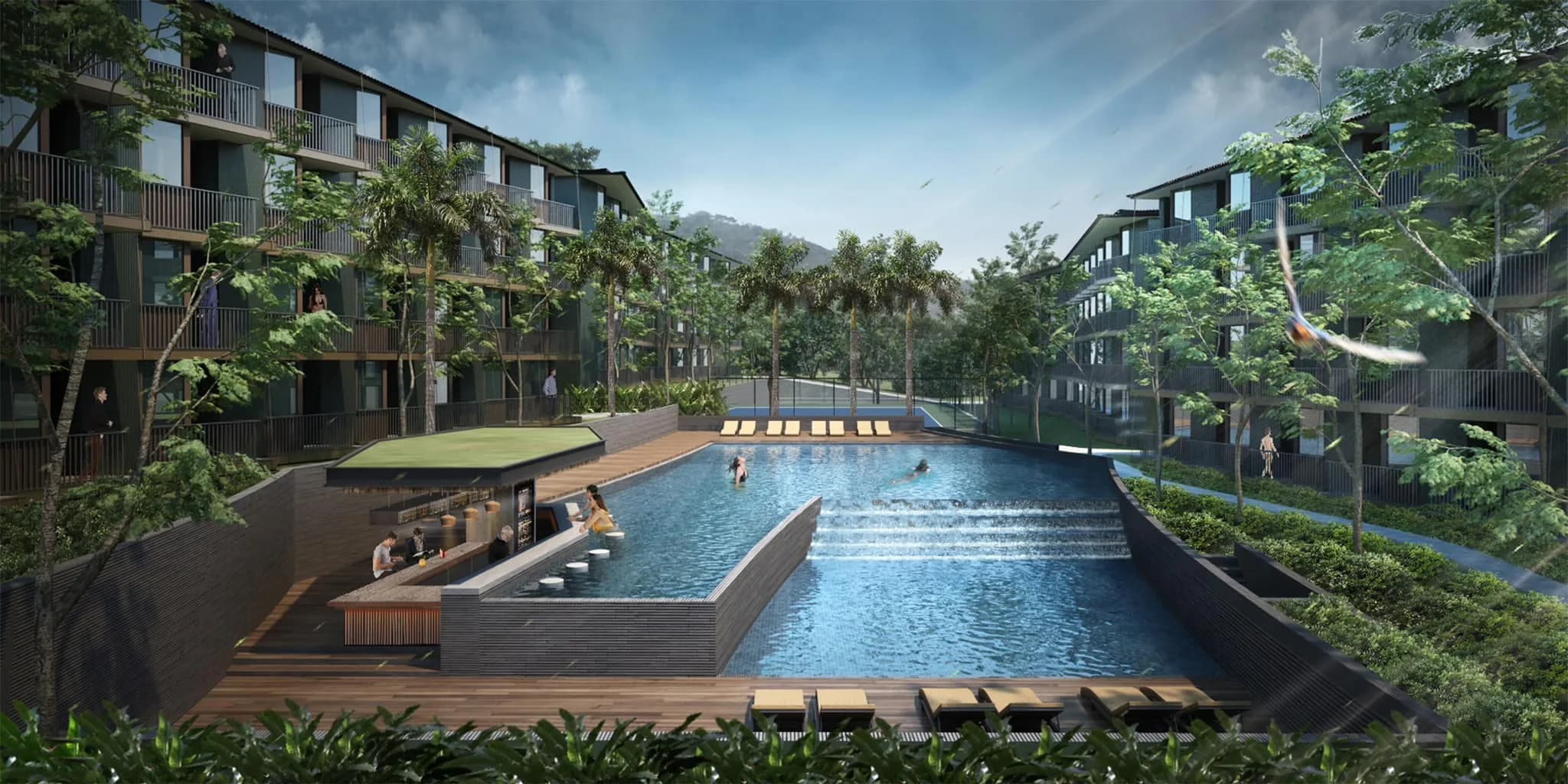 Modern 1-2 bedroom apartment in a superb condominium in Chaweng area-VIL0050 — vue 1