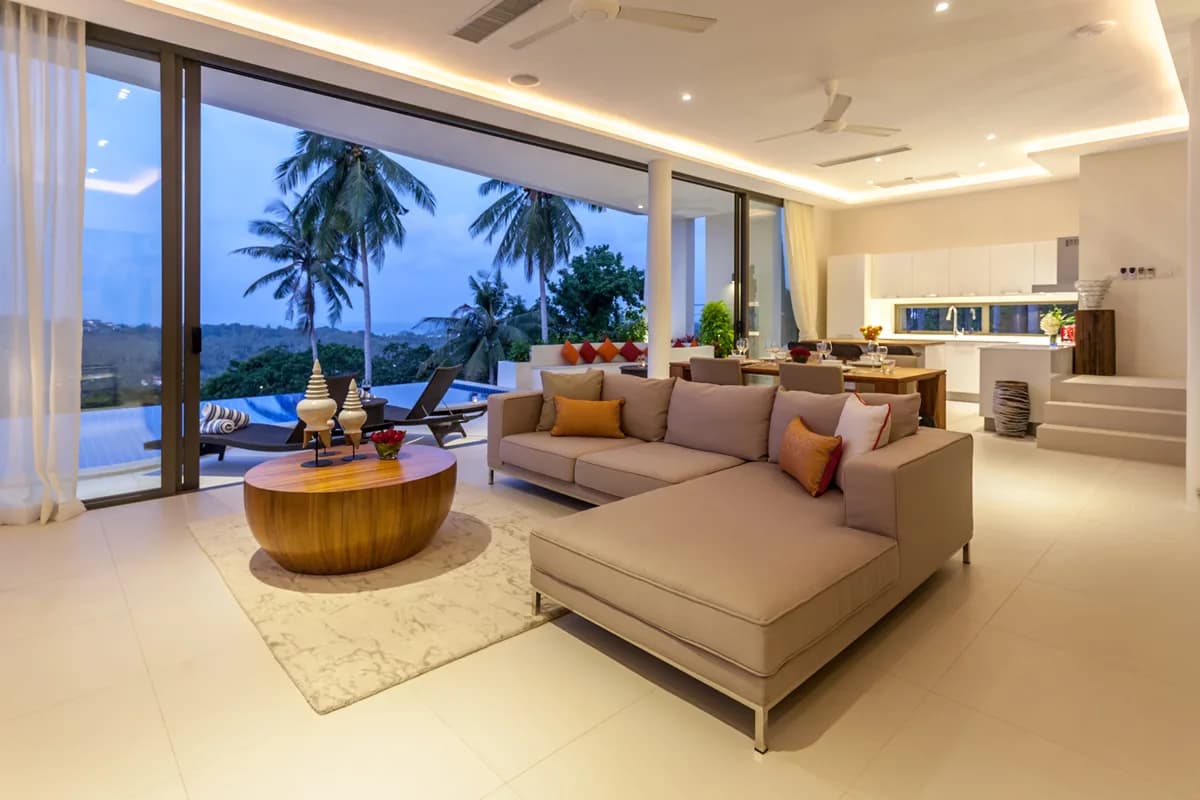 Modern 3 bedroom villa with wonderful sea views and a private pool in the prime Plai Laem area-VIL0052 — vue 1