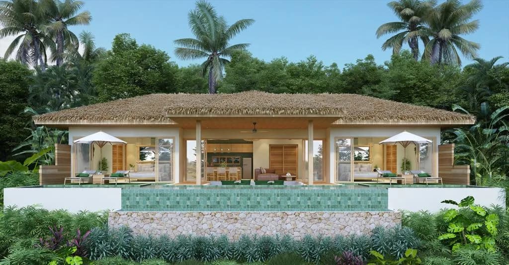 Luxury sea view eco friendly 2 bedroom villas in Bophut-VIL0073 — vue 1