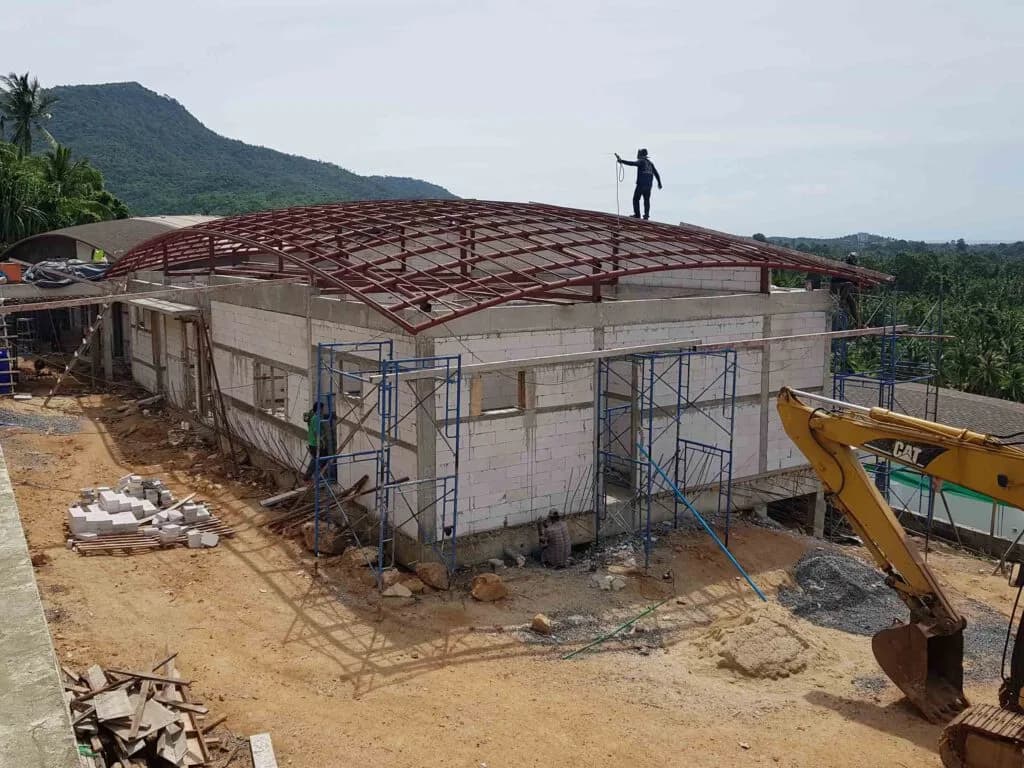 Up to 75% completed 3 bedroom sea view villas with a private pool in Maenam quite area-VIL0084 — vue 1