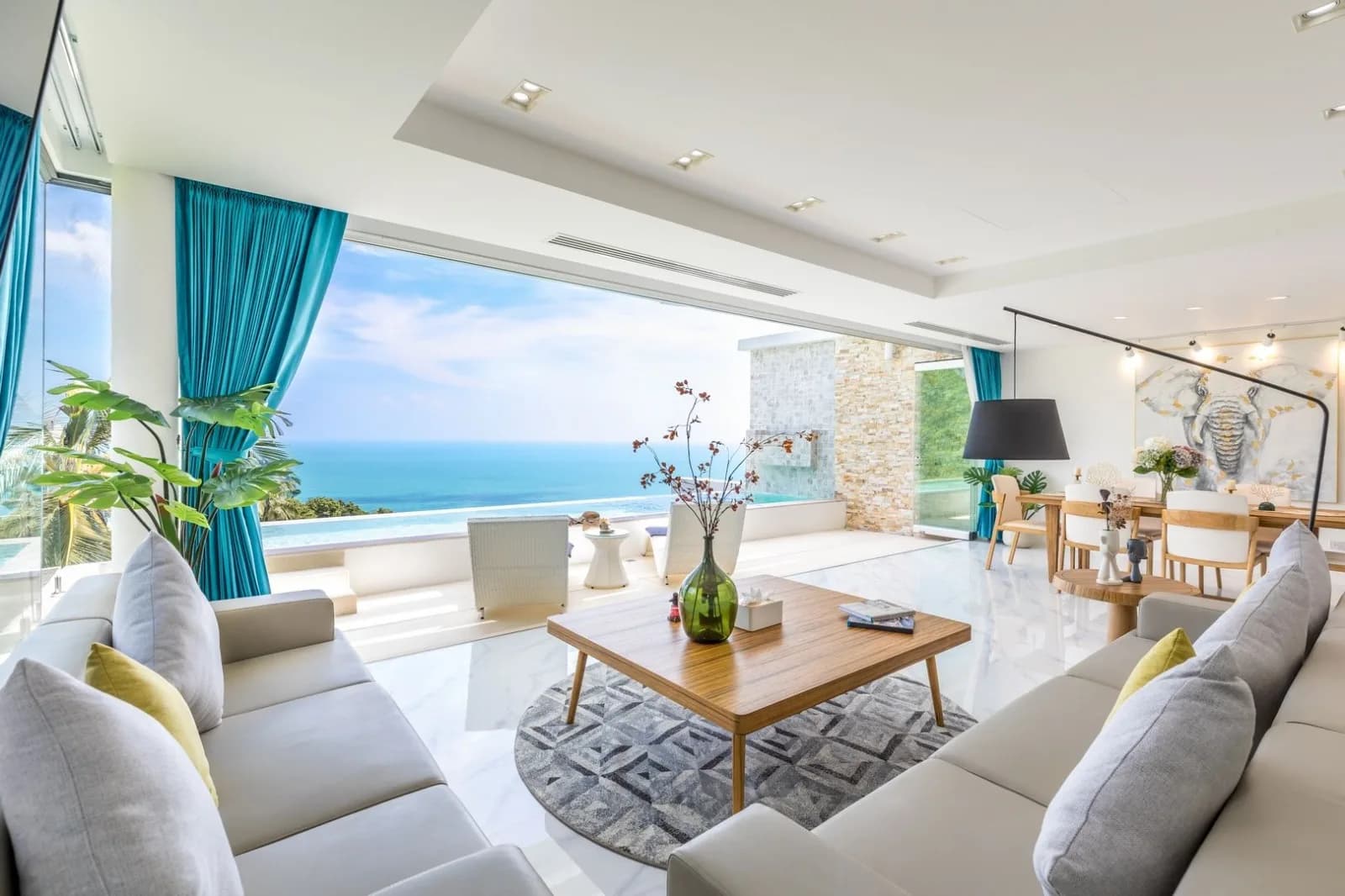 3 bedroom villa with stunning sea views only 200 m from the beach in Chaweng Noi-VIL0096 — vue 1