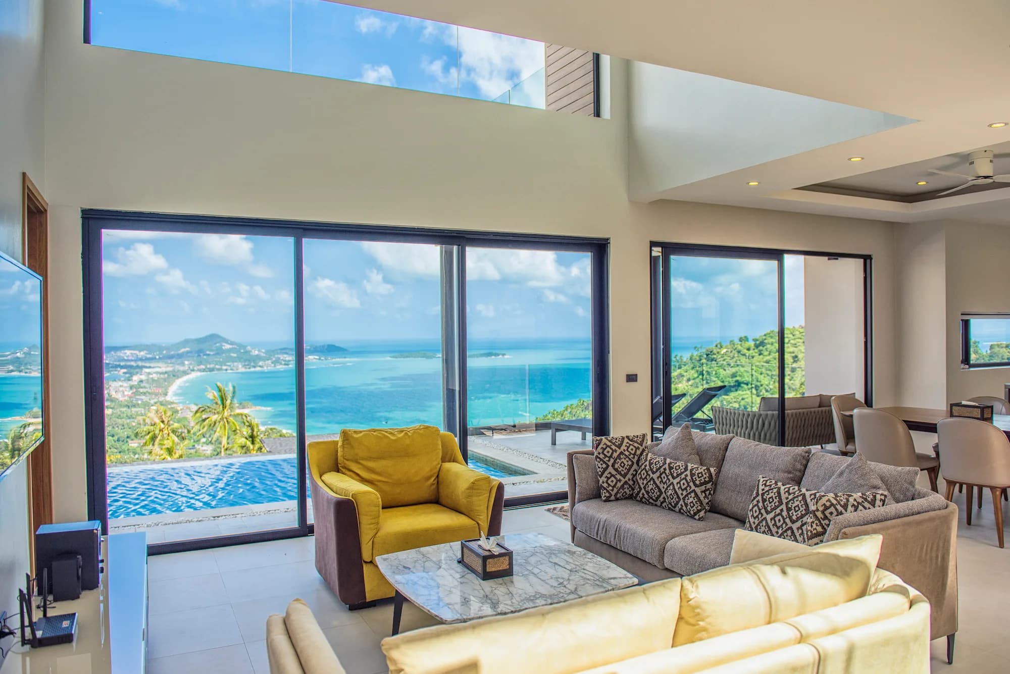Private pool 3 bedroom villa with breathtaking sea views for sale in Chaweng Noi-VIL0097 — vue 1