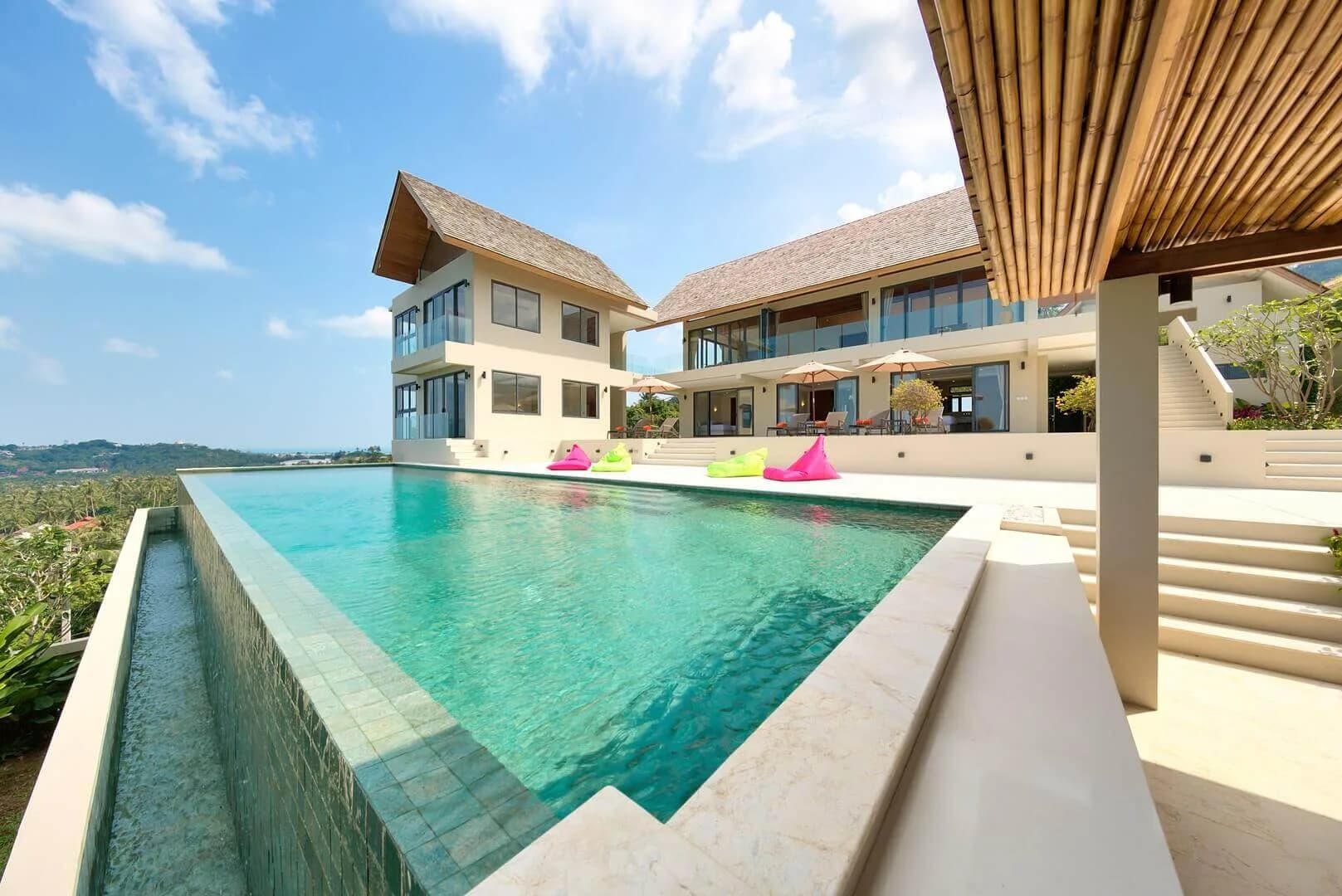 Mountain-side 6 bedroom Villa with huge pool and stunning sea views in Bophut-VIL0116 — vue 1