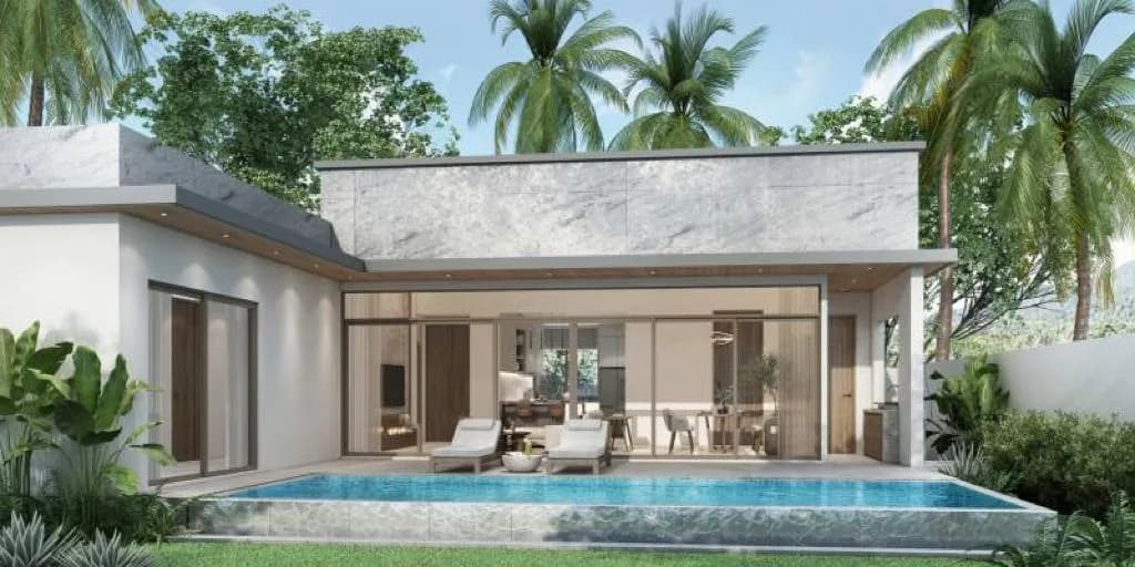 3 bedroom villas with a private pool in a quite residence in Maenam – VIL0117 — vue 1