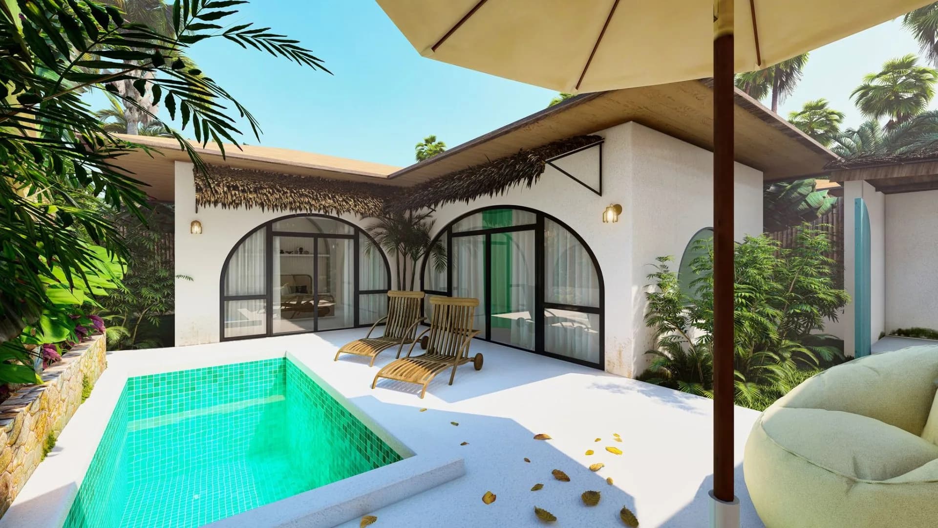 bohemian style villas with fully management service in the residence in Koh Phangan-VIL0123 — vue 1