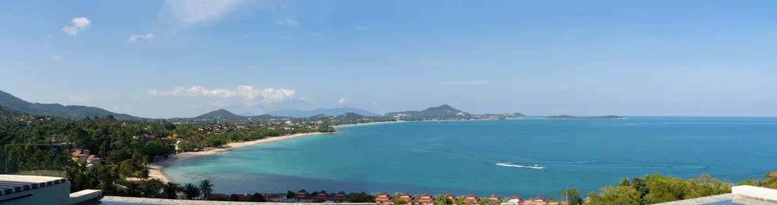 Newly built high quality modern 4 bedroom villa with a stunning sea view in Chaweng Noi – VIL0194 — vue 1