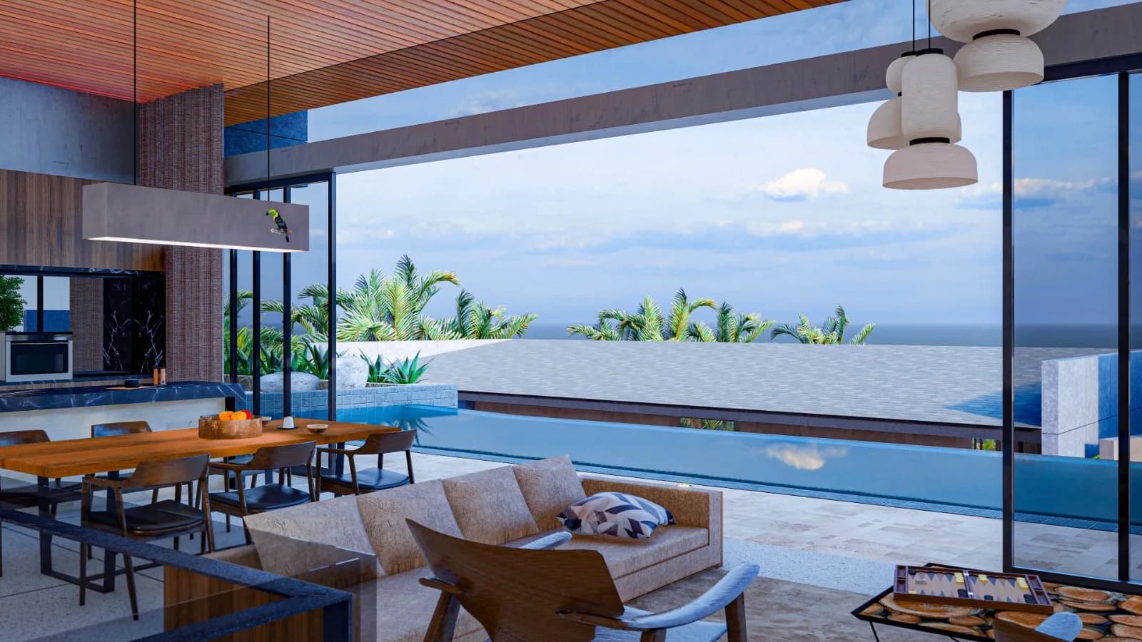Luxury estate of modern 3 bedroom sea view villas in the south of Koh Phangan – VIL0235 — vue 1