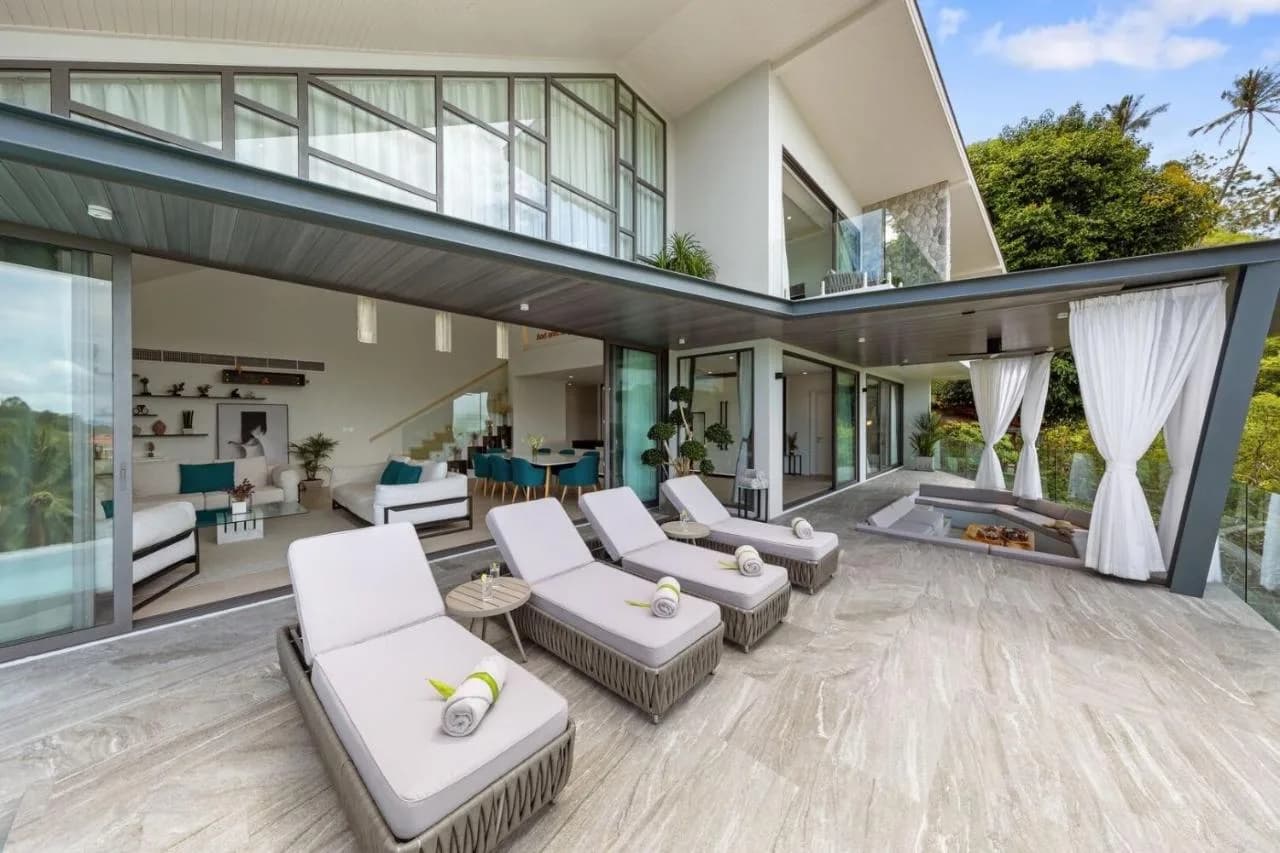 An extraordinary 5 bedroom villa with a generous land 1 km from Bang Por beach – VIL0283 — vue 1