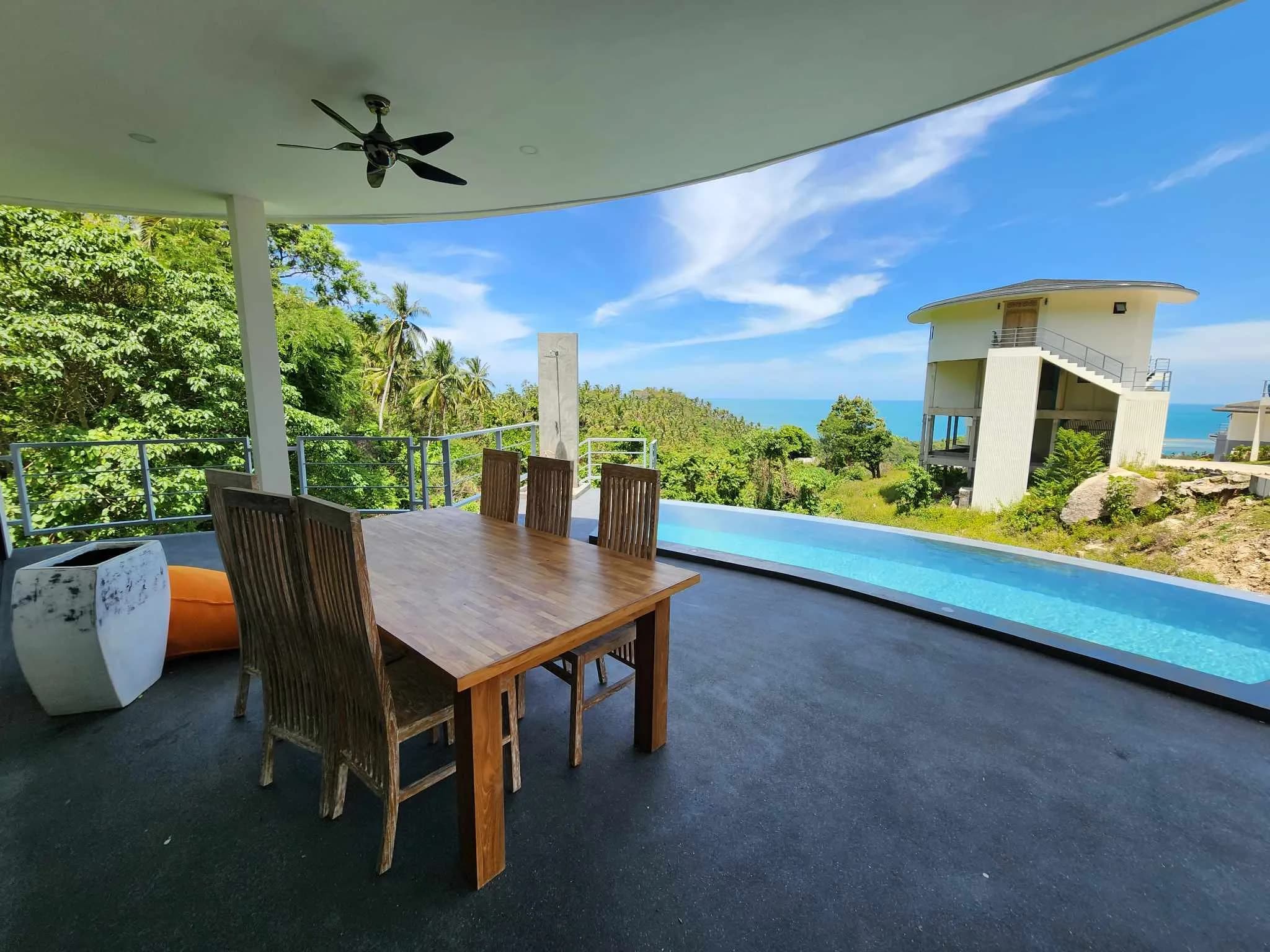 Affordable 3 bedroom sea view villa with a private pool in Lamai – VIL0292 — vue 1