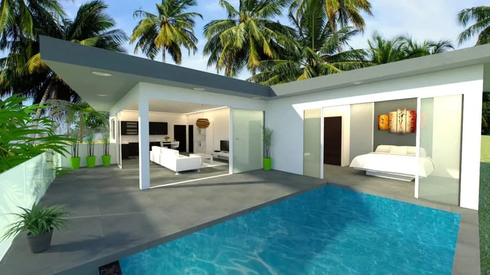 Affordable 2 bedroom private pool villa in Lamai – VIL0296 — vue 1
