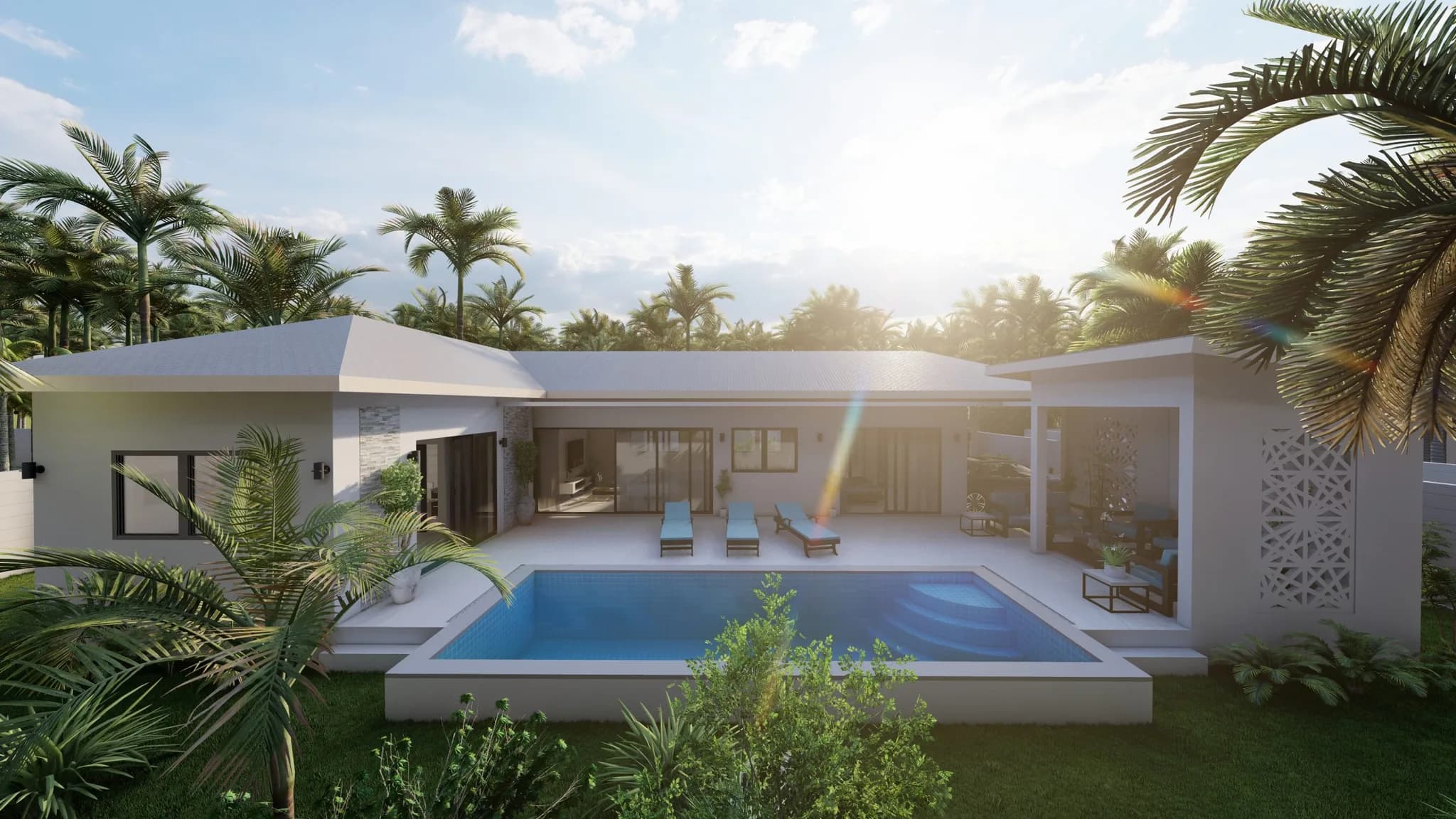 Cozy 3 bedroom villa with a private pool in coconut groves of Lamai -VIL0301 — view 1