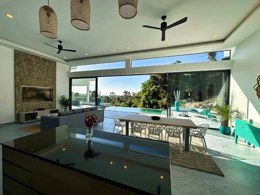Spacious modern 4 bedroom villa with mountain and sea views in Lamai – VIL0323 — vue 1