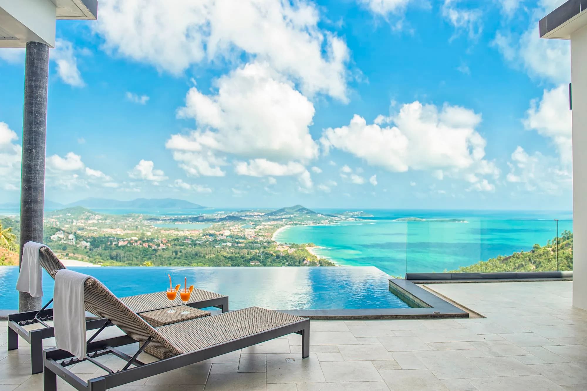 Almost completed 4 bedroom sea view villa in the hills of Chaweng Noi – VIL0364 — vue 1