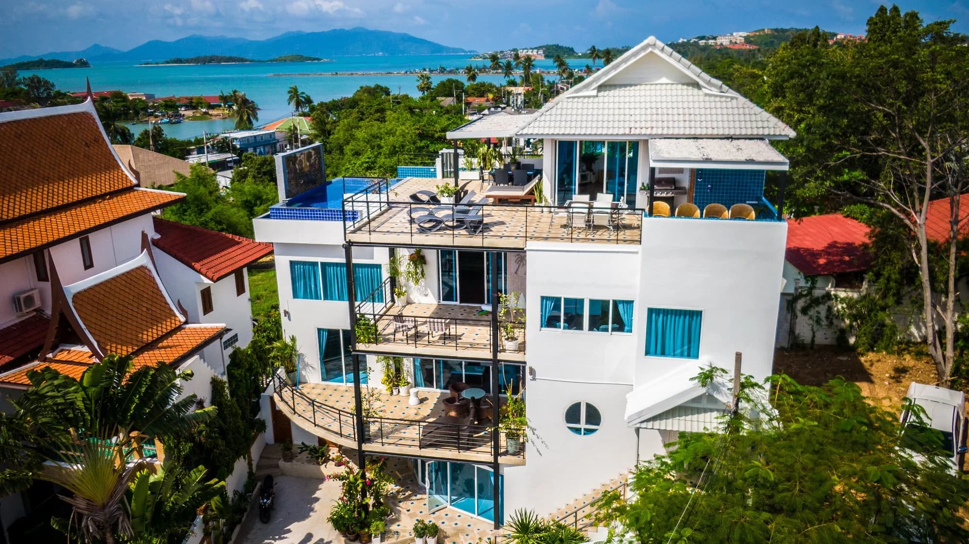 Huge villa with sea and sunset views 50 m from the sea in Bangrak – VIL0370 — vue 1