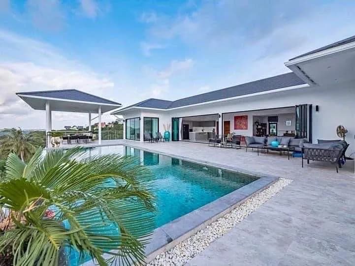 Spacious 4 bedroom sea villa on a large plot in Bophut hills – VIL0377 — vue 1
