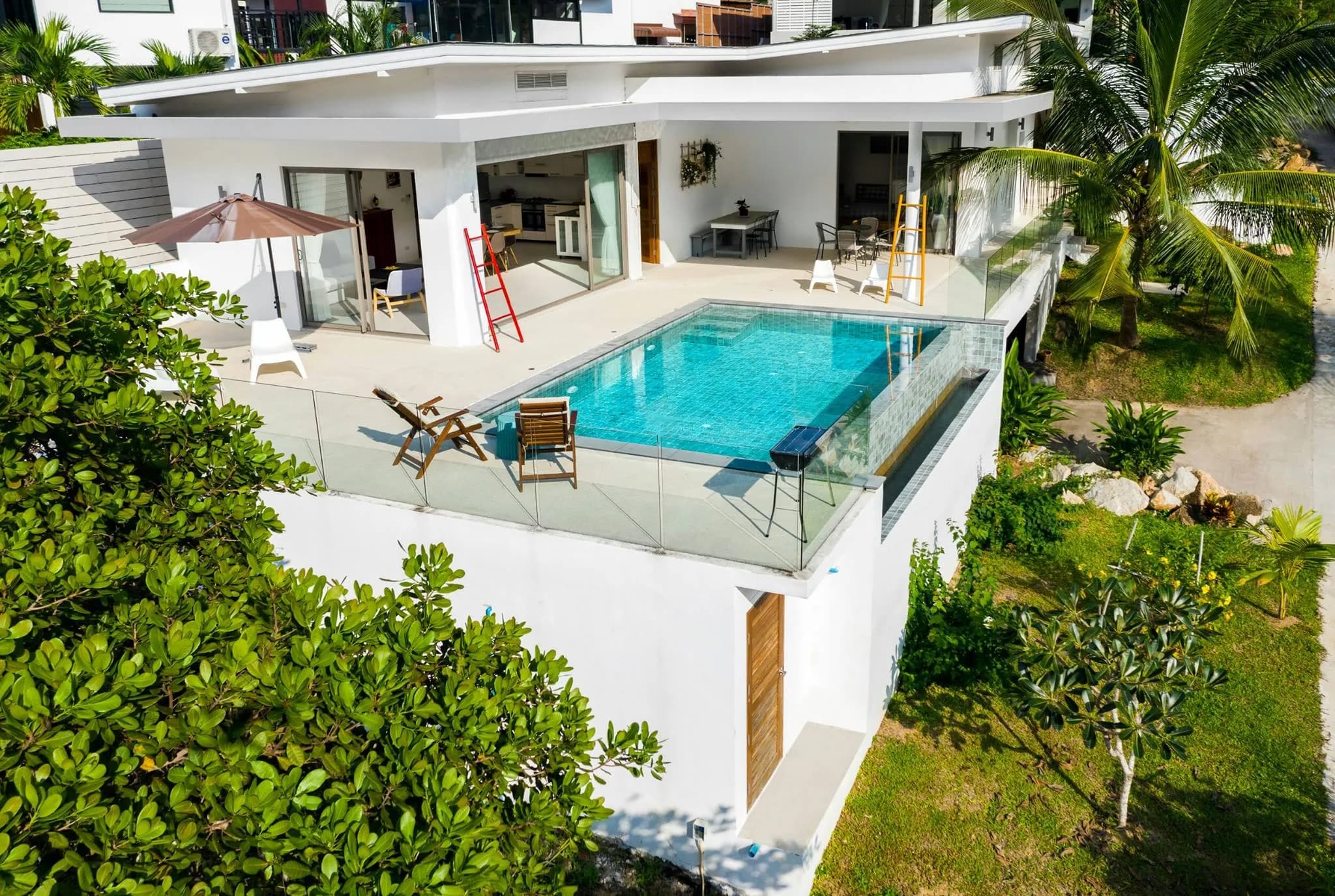 Great investment opportunity – complex of three 3 bedroom mountain view villas in Chaweng Noi – VIL0383 — view 1