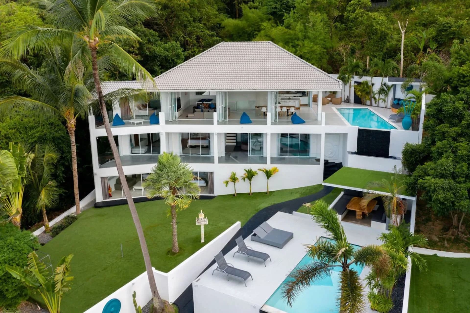5 bedroom sea view villa with 2 private pools in Bophut – VIL0387 — vue 1