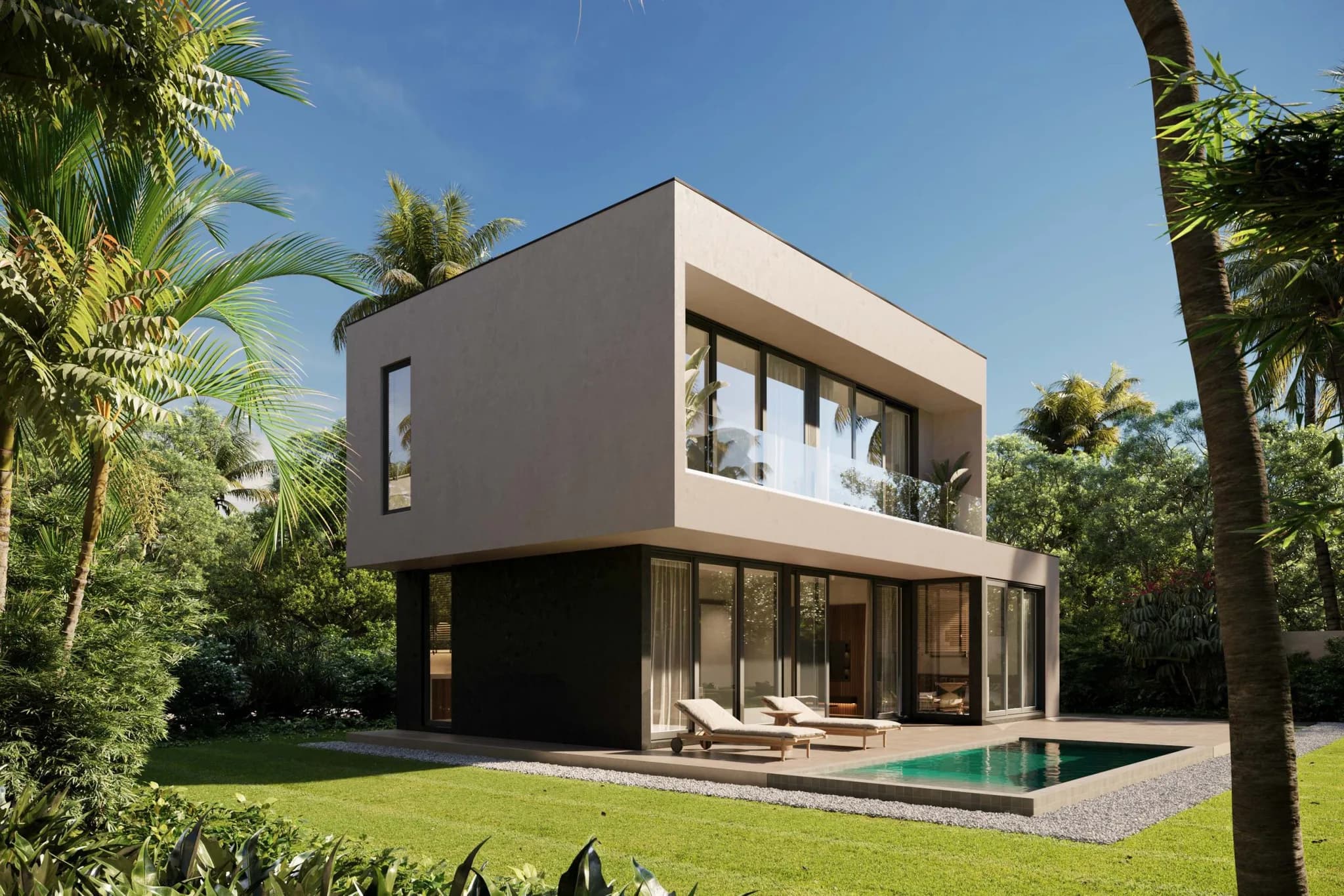 Mediterranean 3 bedroom private pool villas in Chaweng Noi – VIL0394 — vue 1