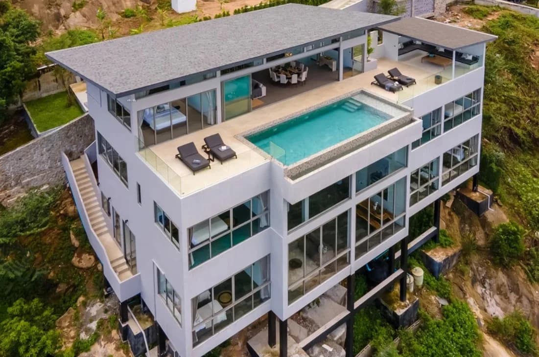 Paradise 6 bedroom villa with breathtaking sea views 2 minute drive from Chaweng Noi beach – VIL0398 — view 1