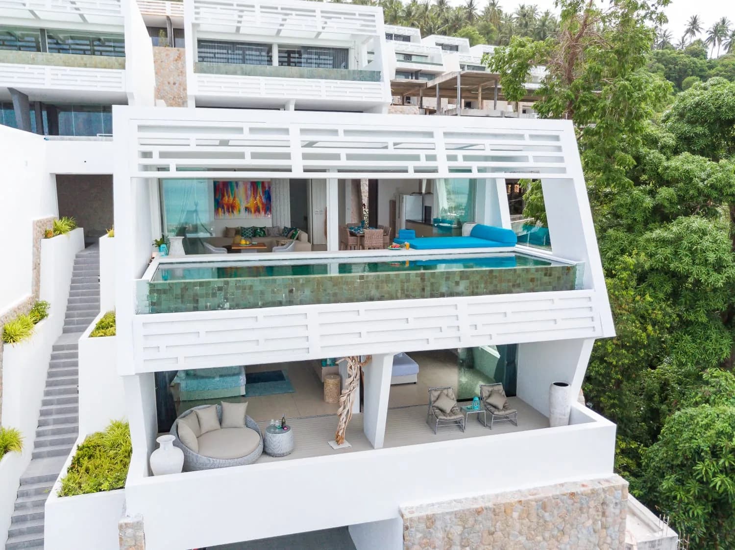 Modern 3 bedroom sea view villa in the secured residence in Chaweng Noi – VIL0400 — vue 1