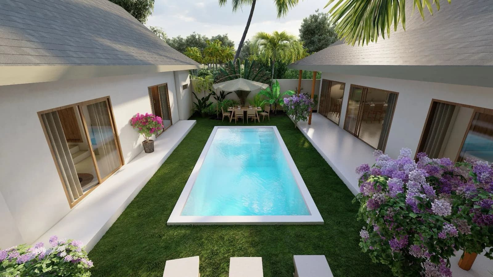 Affordable Bali style 3 bedroom private pool villas in Lamai – VIL0407 — vignette 2