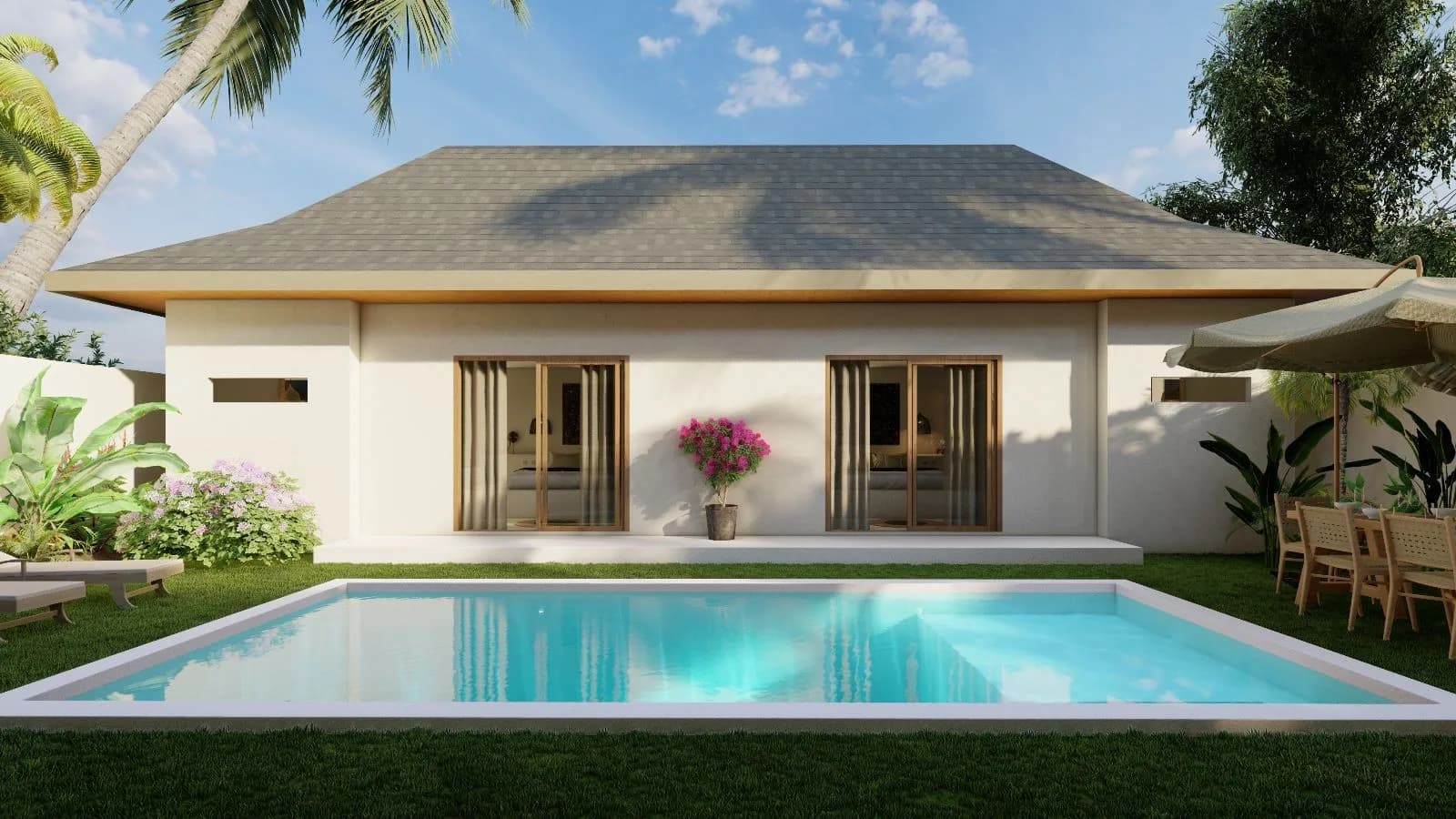 Affordable Bali style 3 bedroom private pool villas in Lamai – VIL0407 — vignette 4